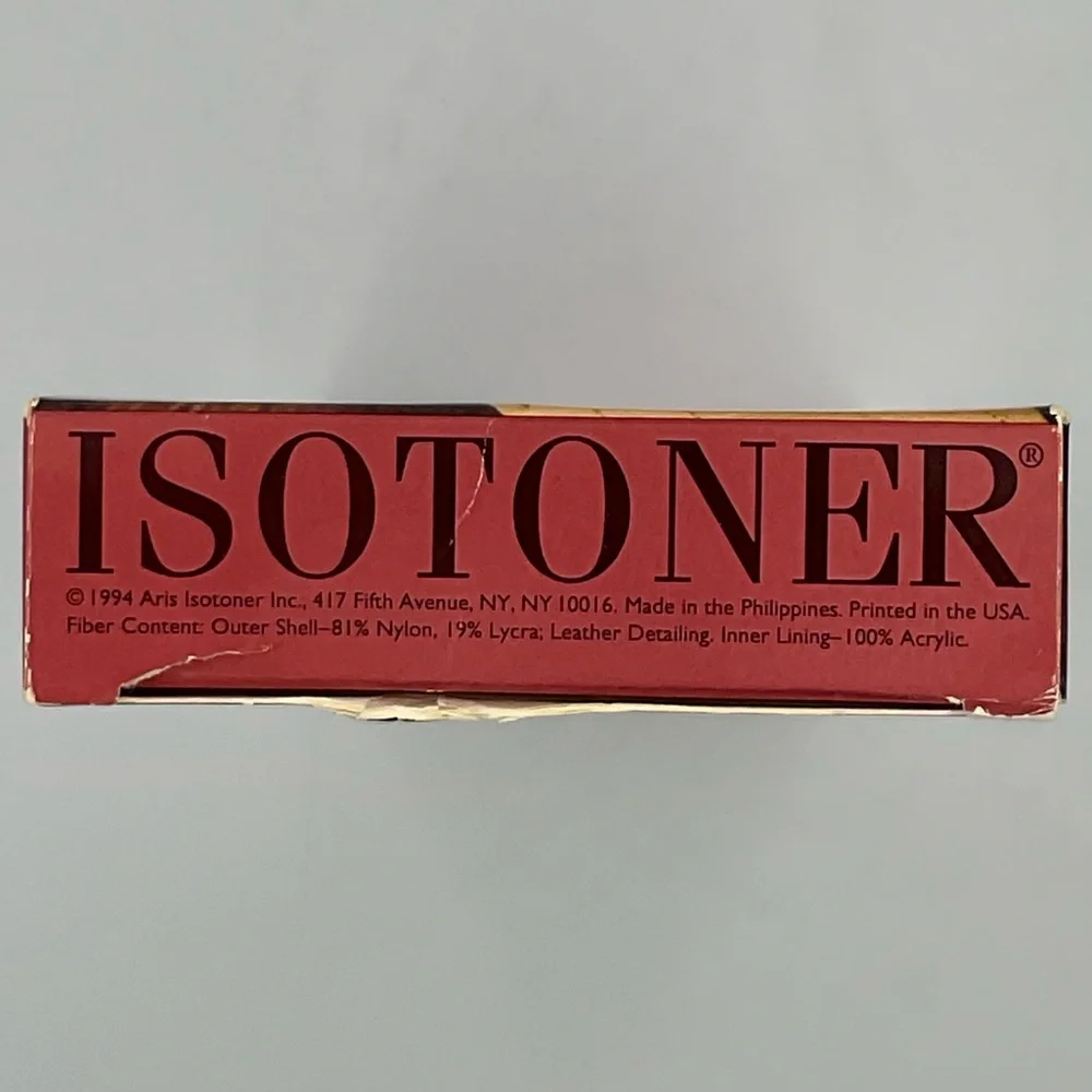 New Vintage 1994 Isotoner Warm Tailored Classic Knit-Lined Gloves - Brown